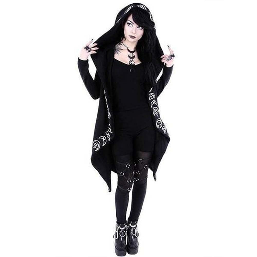 Amazon.com: Gediffwer Women Gothic Zip Up Oversized Moon